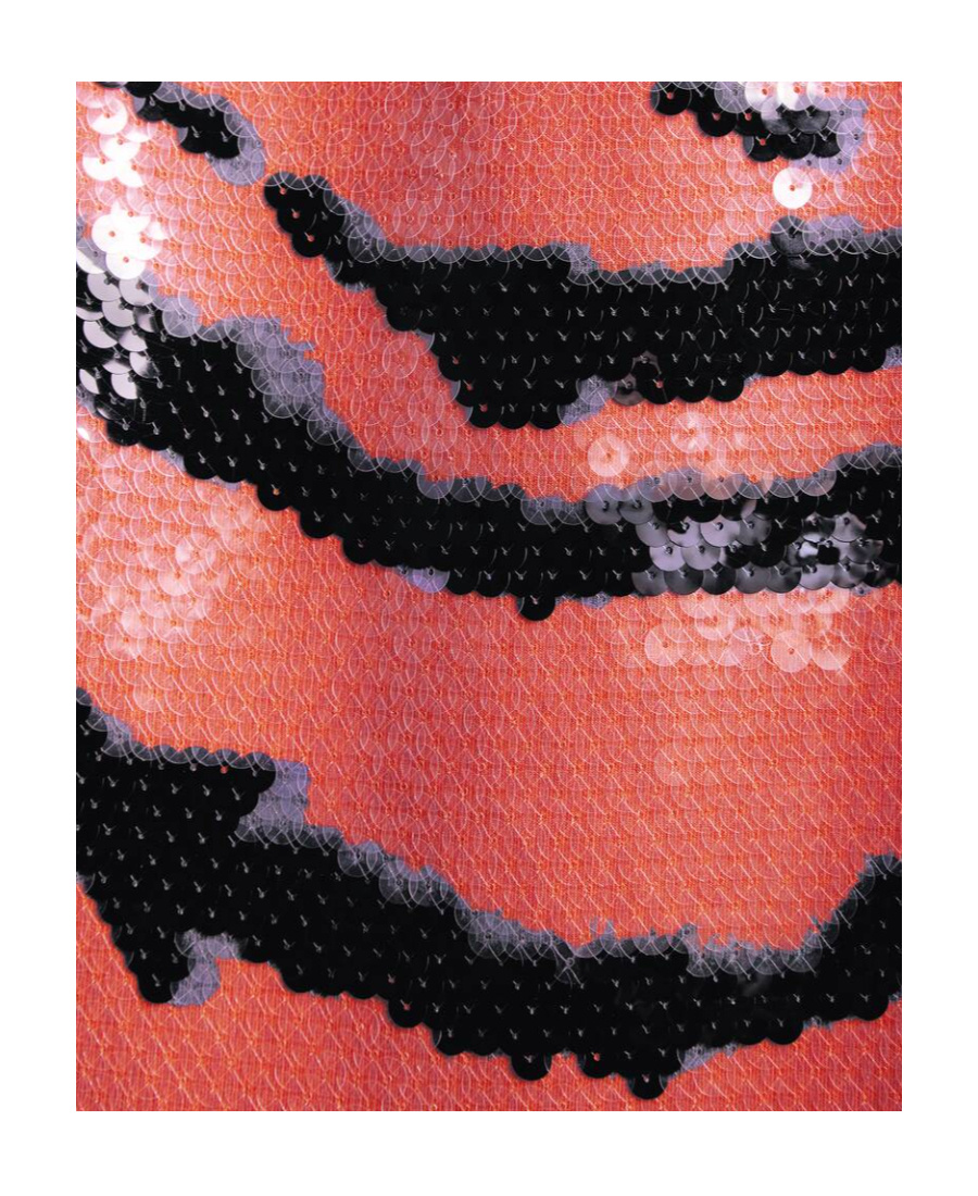 Bottega Veneta Multicolor Embellished Viscose Skirt In Nude