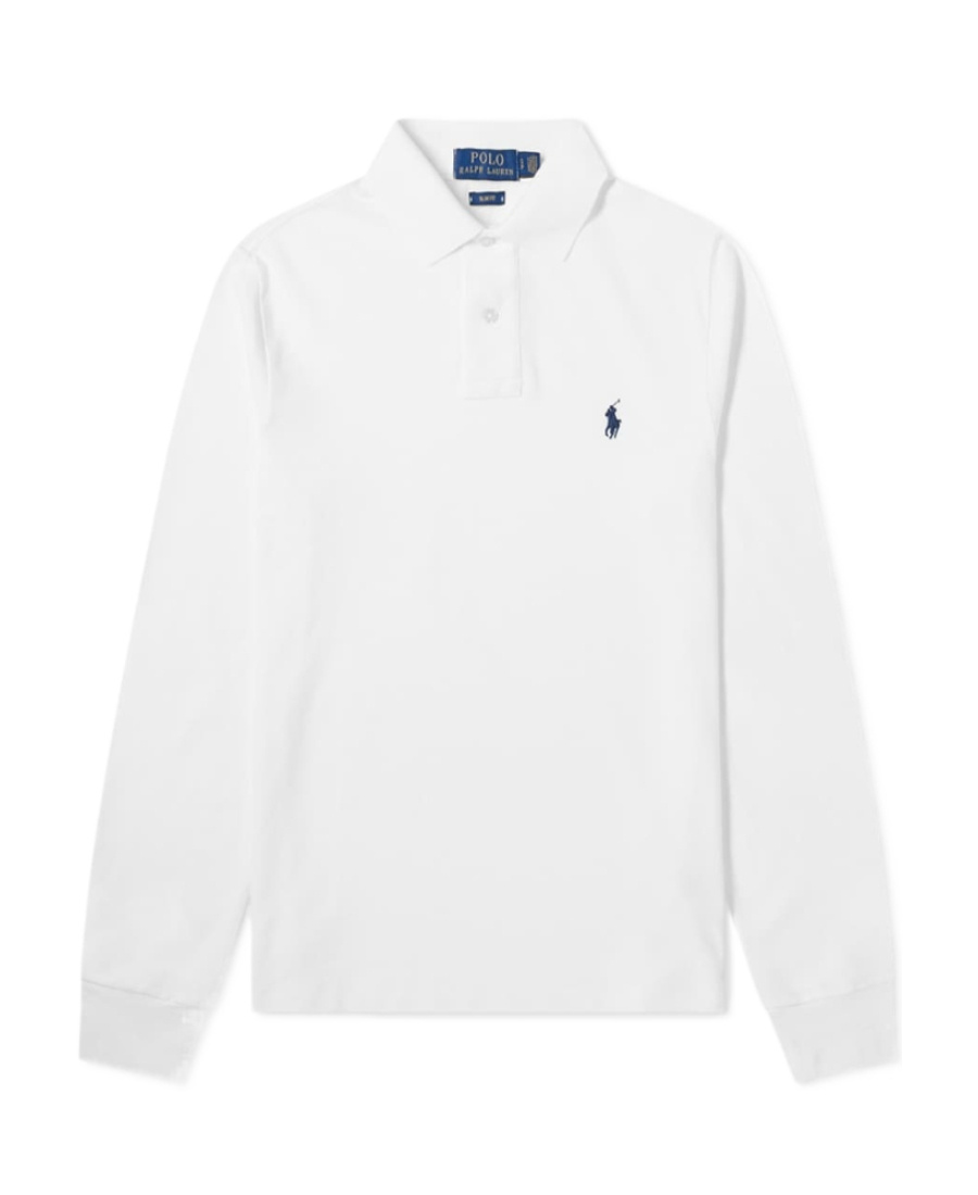 Polo Ralph Lauren White Polo With Classic Collar And Pony Embroidered On The Front In White
