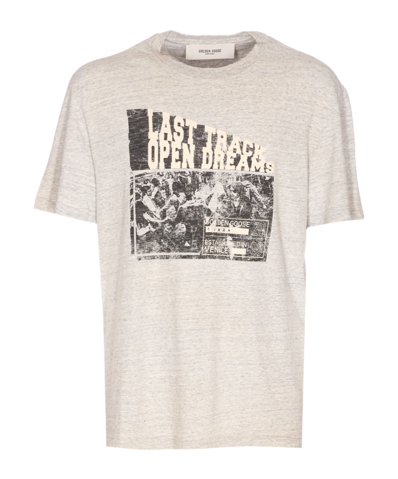 Golden Goose Graphic Print Crewneck Short Sleeve T-shirt In White