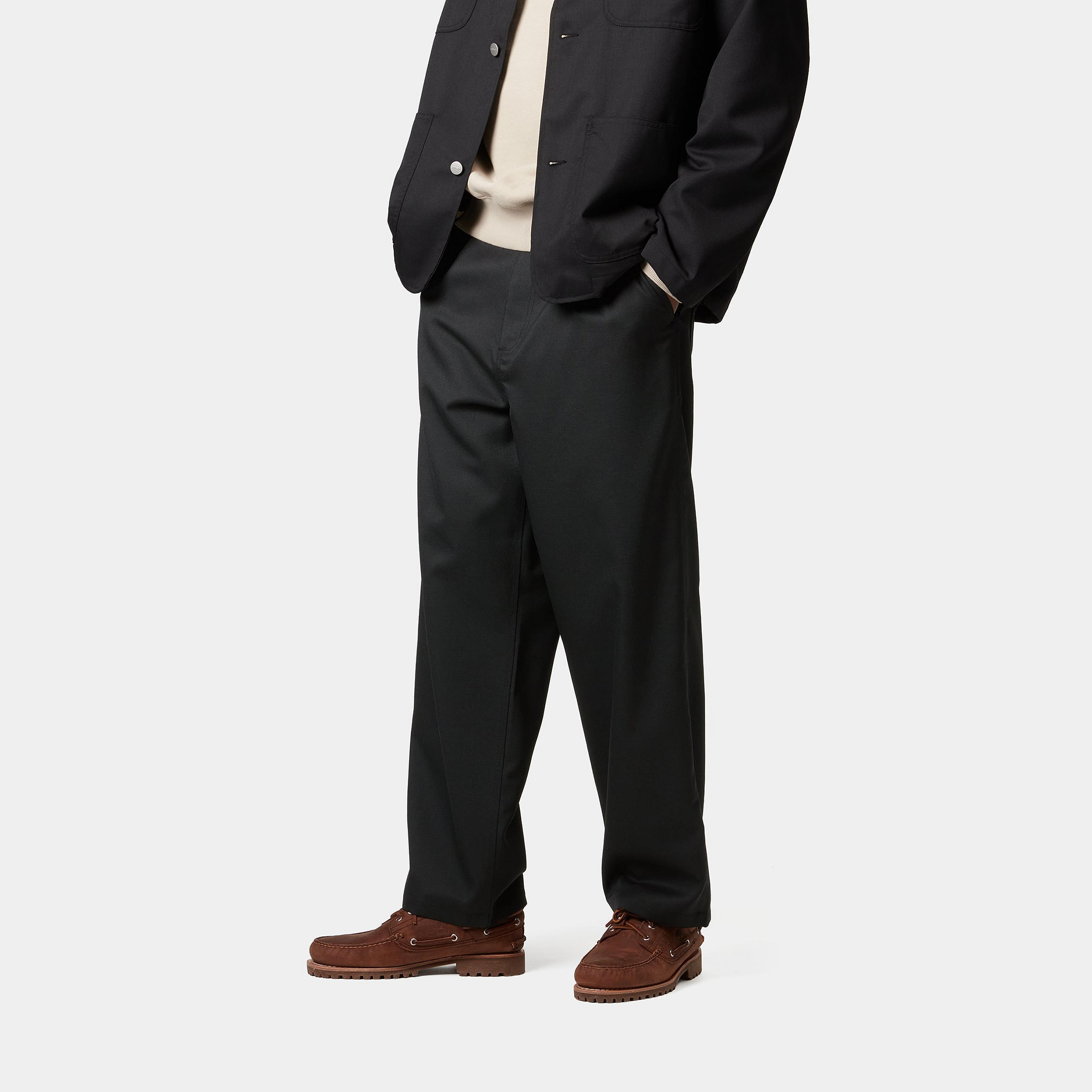 Carhartt "landon" Denim Pants Straight Leg In Black