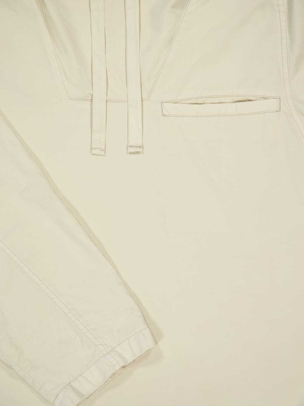 Lemaire Funnel Neck Long Sleeved Drawstring Sweatshirt In White