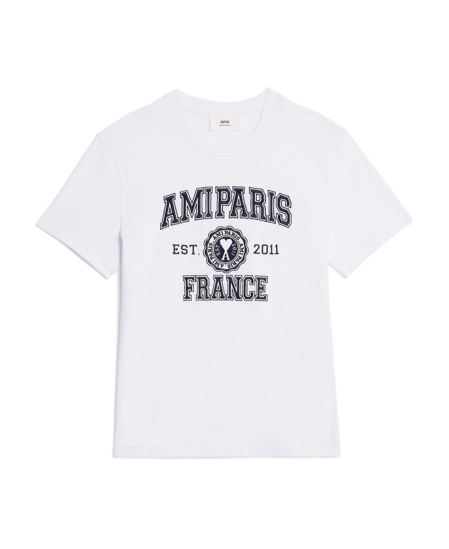 Ami Alexandre Mattiussi Logo-print Cotton T-shirt In White