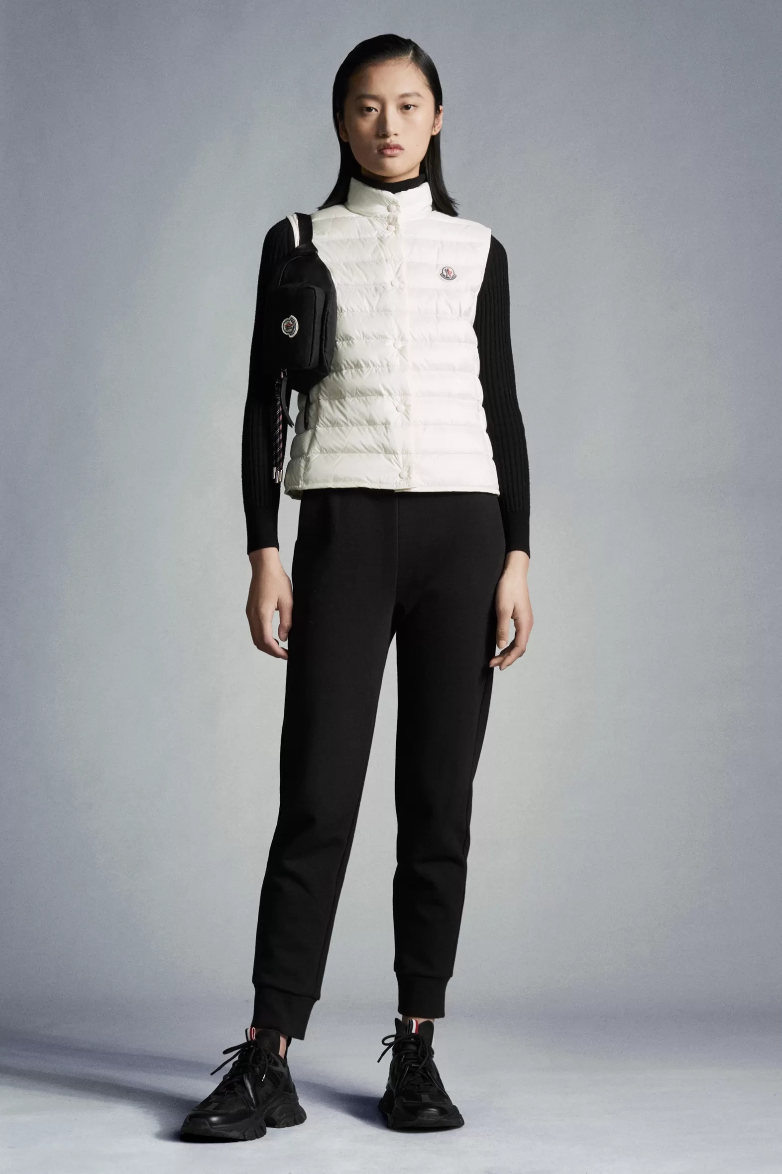 Moncler Igens Logo Patch Quilted Vest In White