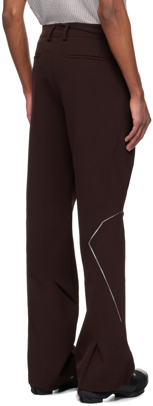 Kiko Kostadinov Burgundy Ohne K-dart Trousers In Black