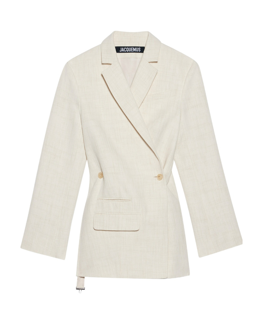 Jacquemus Tibau Single-breasted Blazer In White