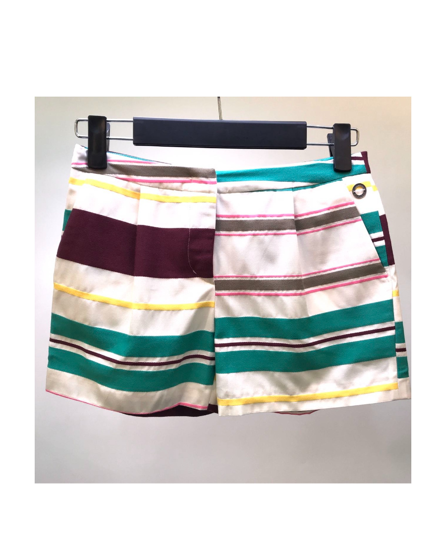 Iceberg Striped Detail Shorts In Multicolor