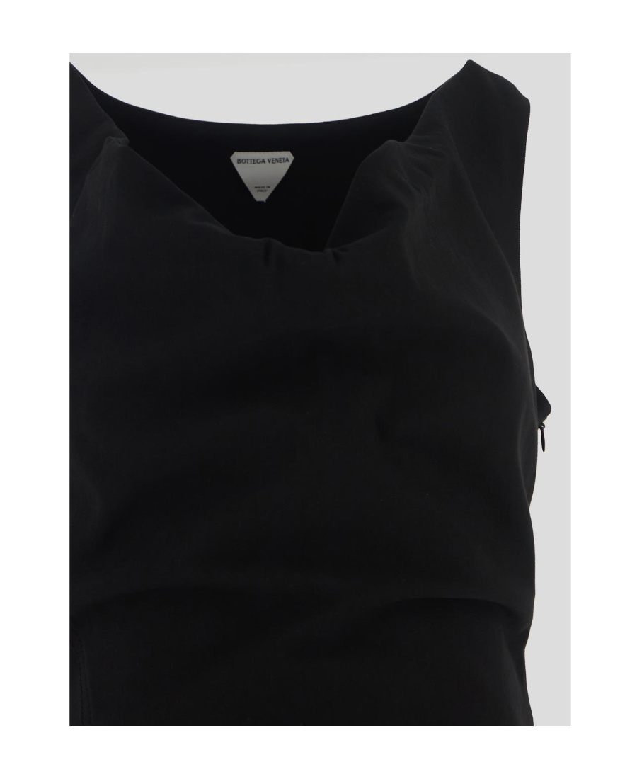 BOTTEGA VENETA ASYMMETRIC FLARED MIDI DRESS
