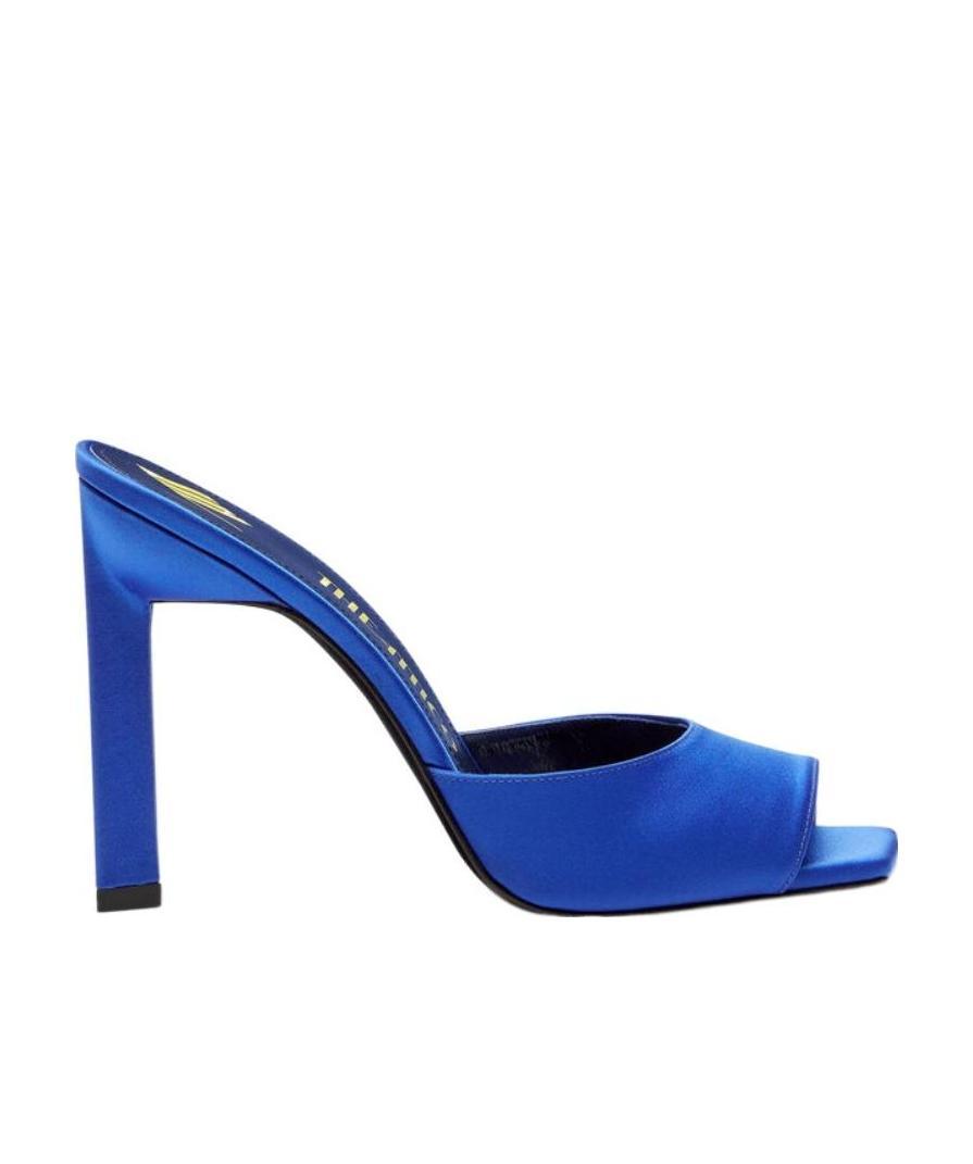 Attico Open-toe Mule Sandals In Blue