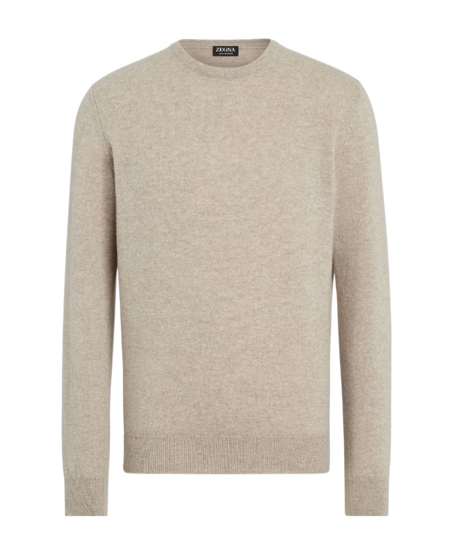 Zegna Oasi Cashmere Crewneck Jumper In Neutral