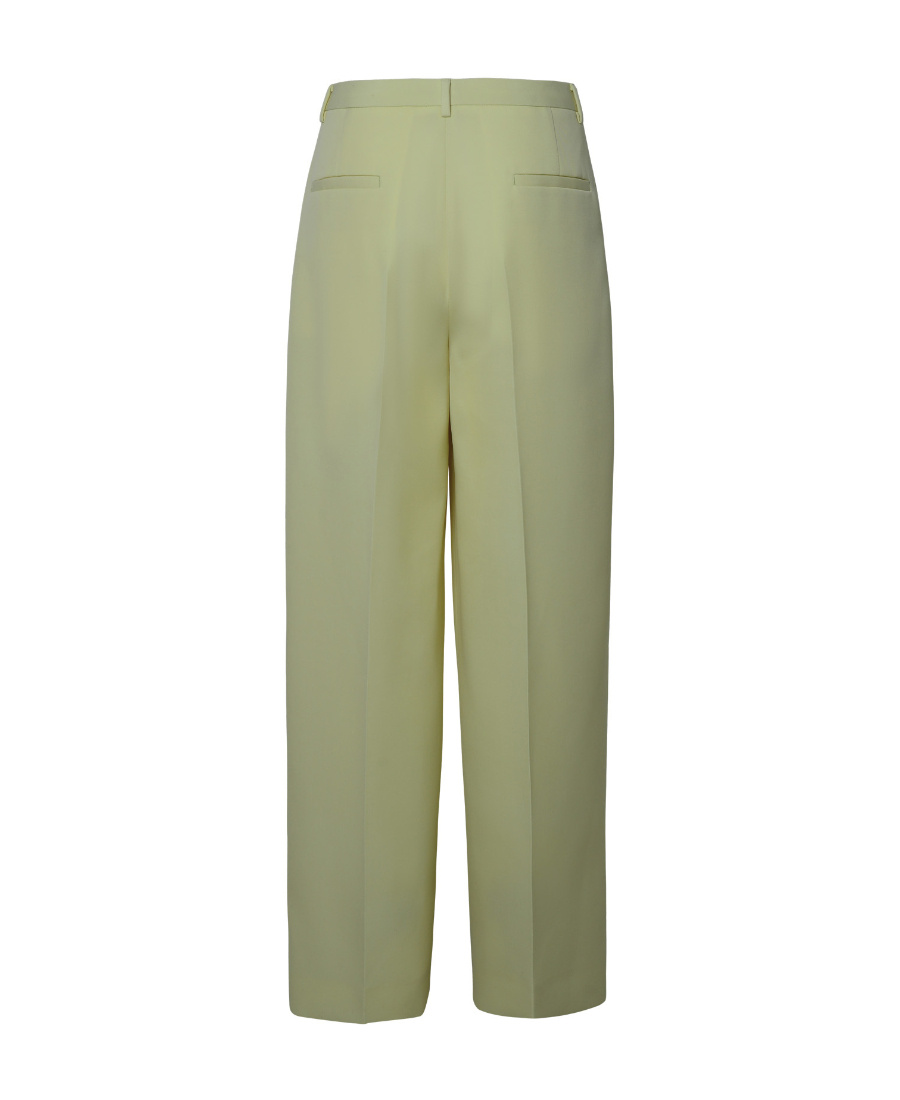Jil Sander Belted Wide-leg Wool Trousers In Nude