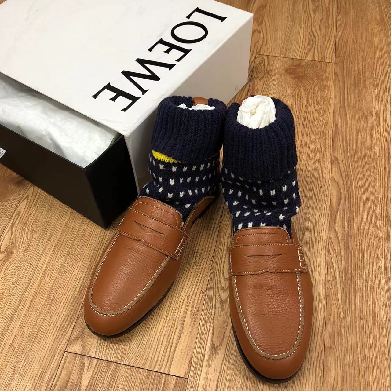 Loewe Flat-bottomed Retro Socks And Boots In Multicolor