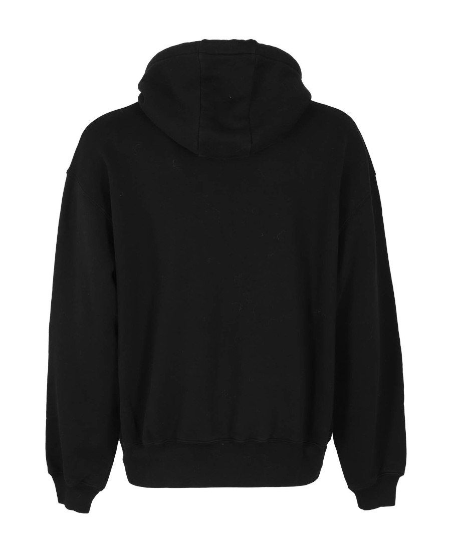 Bonsai Logo Print Cotton Hoodie In Black