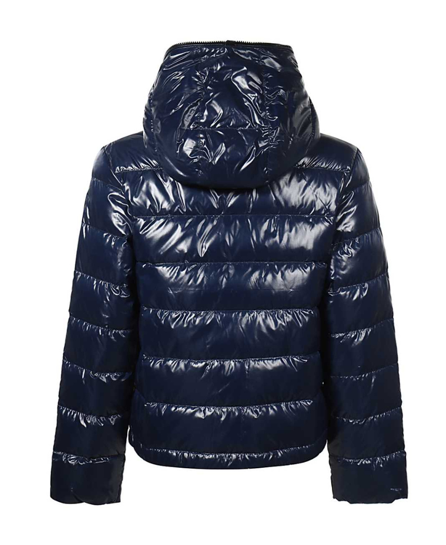 Duvetica Glossy Hooded Jacket In Black