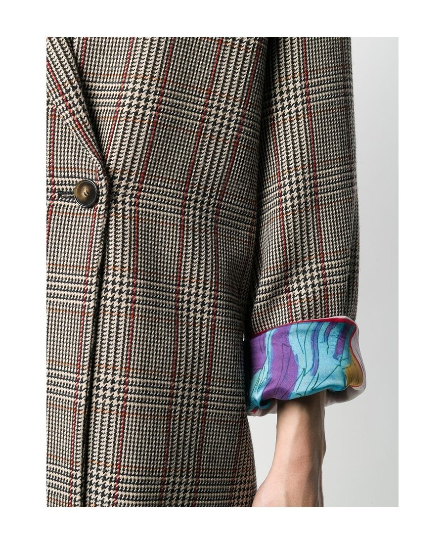 Stella Mccartney Multicolor Plaid Coat In Multicolor