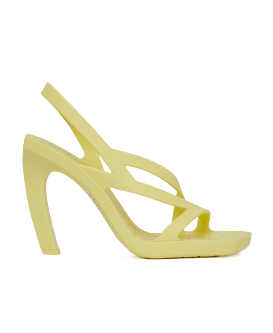 Bottega Veneta Yellow Jimbo Heeled Sandals In Yellow