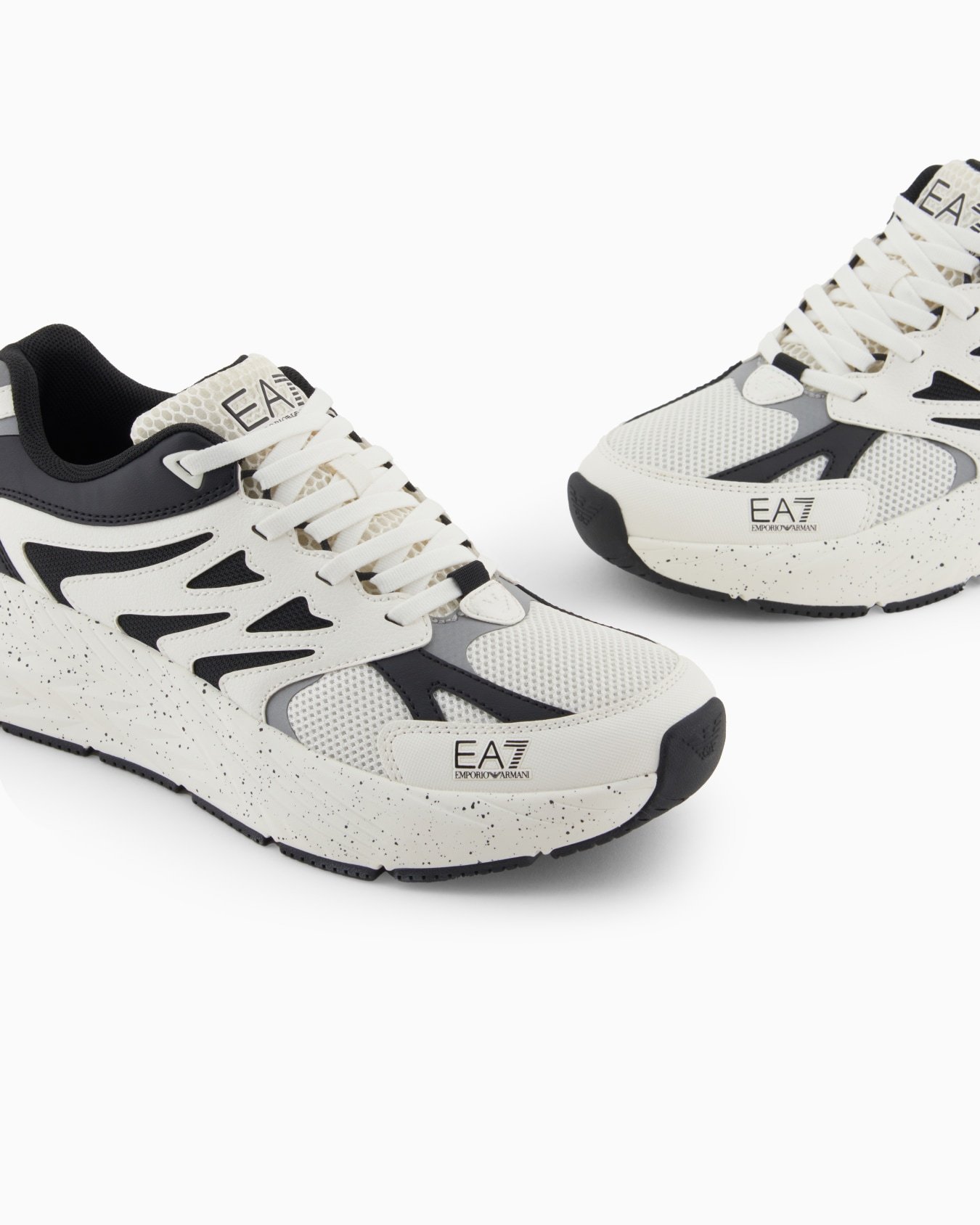 Ea7 Esh Sneakers With Logo Print In White