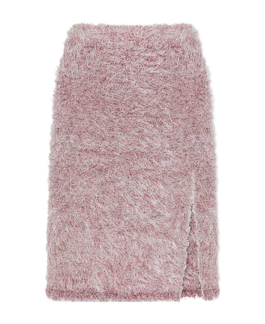 Jw Anderson Side-slit Skirt In Nude