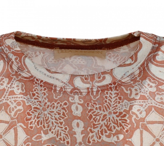 Ulla Johnson Long-sleeved Printed T-shirt In Brown