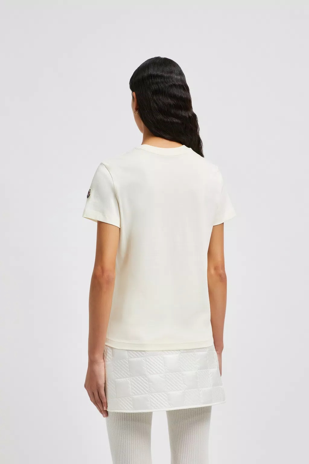 Moncler Logo-embroidered Cotton T-shirt In White