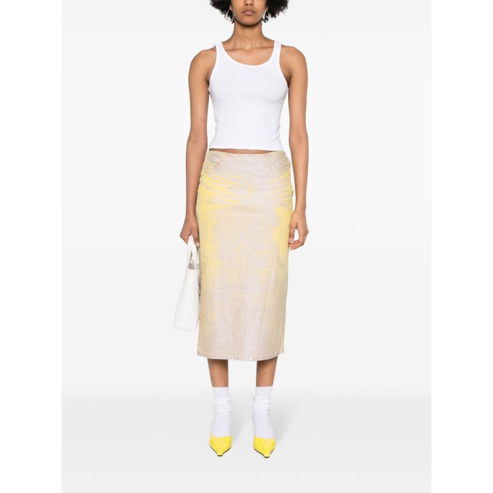 Mm6 Maison Margiela Ribbed Cropped Tank Top In White
