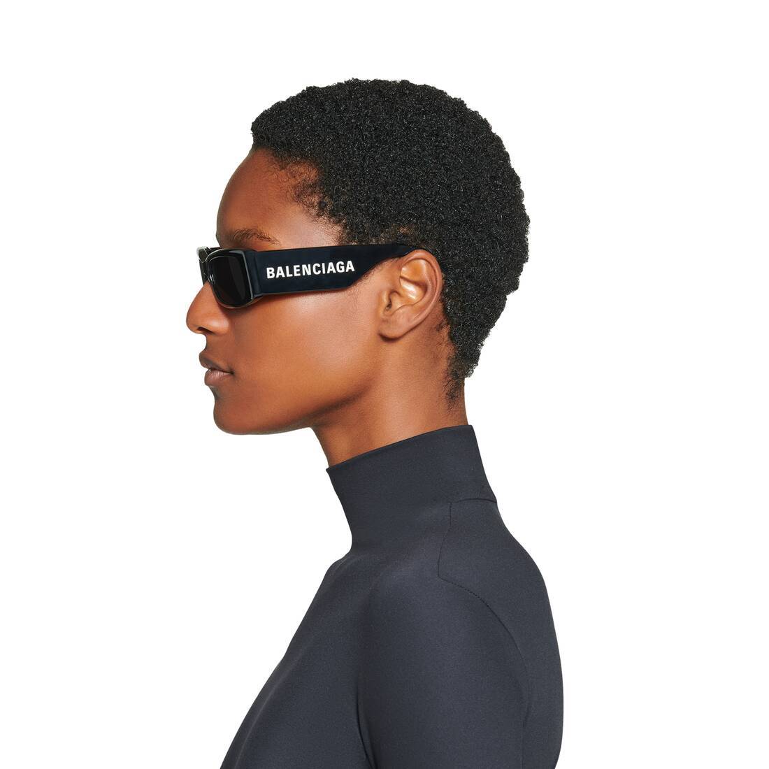 Balenciaga Rectangular Frame Bb Sunglasses In Black
