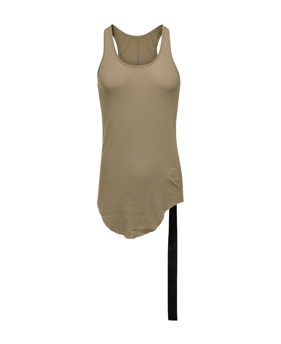 Rick Owens Drkshdw Curved-hem Tank Top In Brown