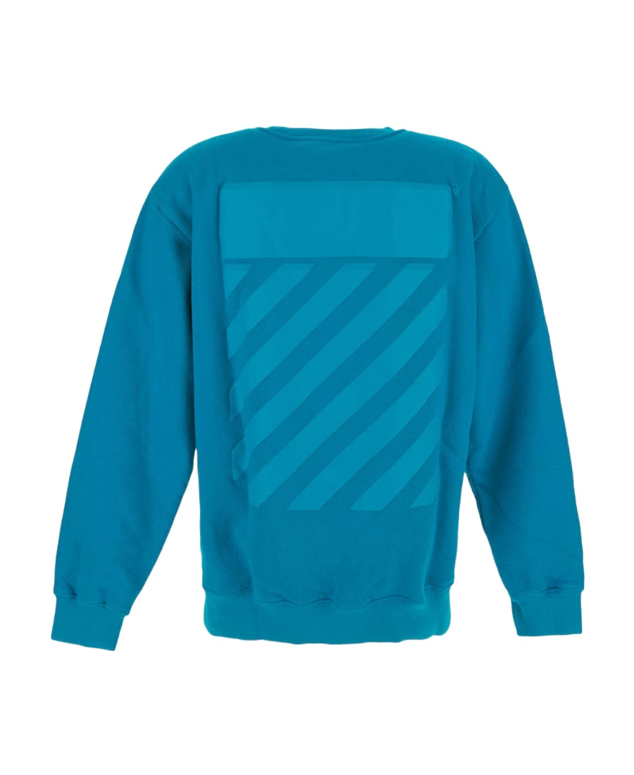 Off-white Diag-stripe Print Sweatshirt In Blue