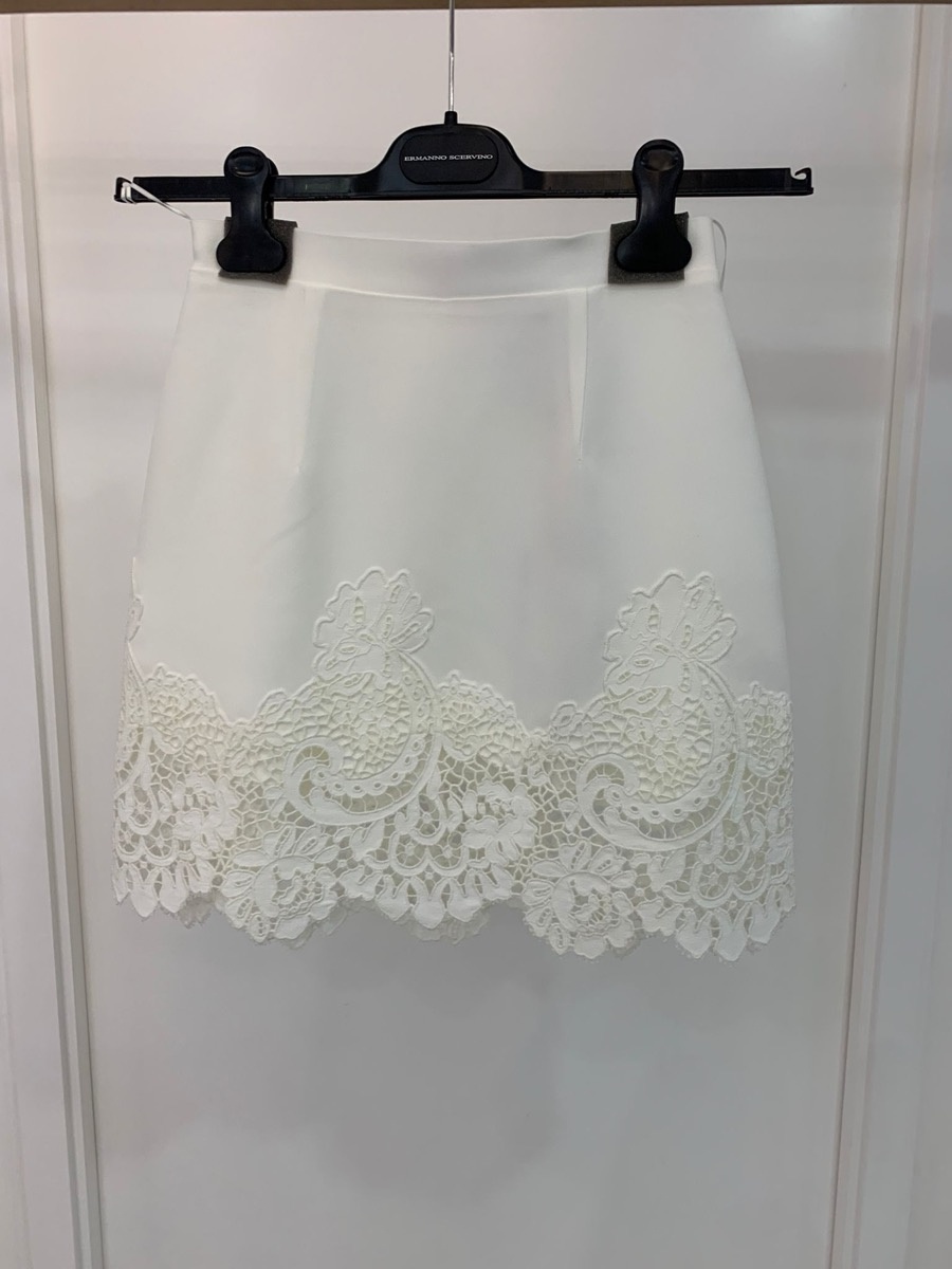 Ermanno Scervino Emblem Skirt In Gray