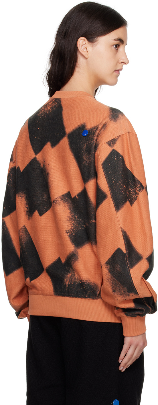 Ader Error Round-necked Printed Sweater In Black