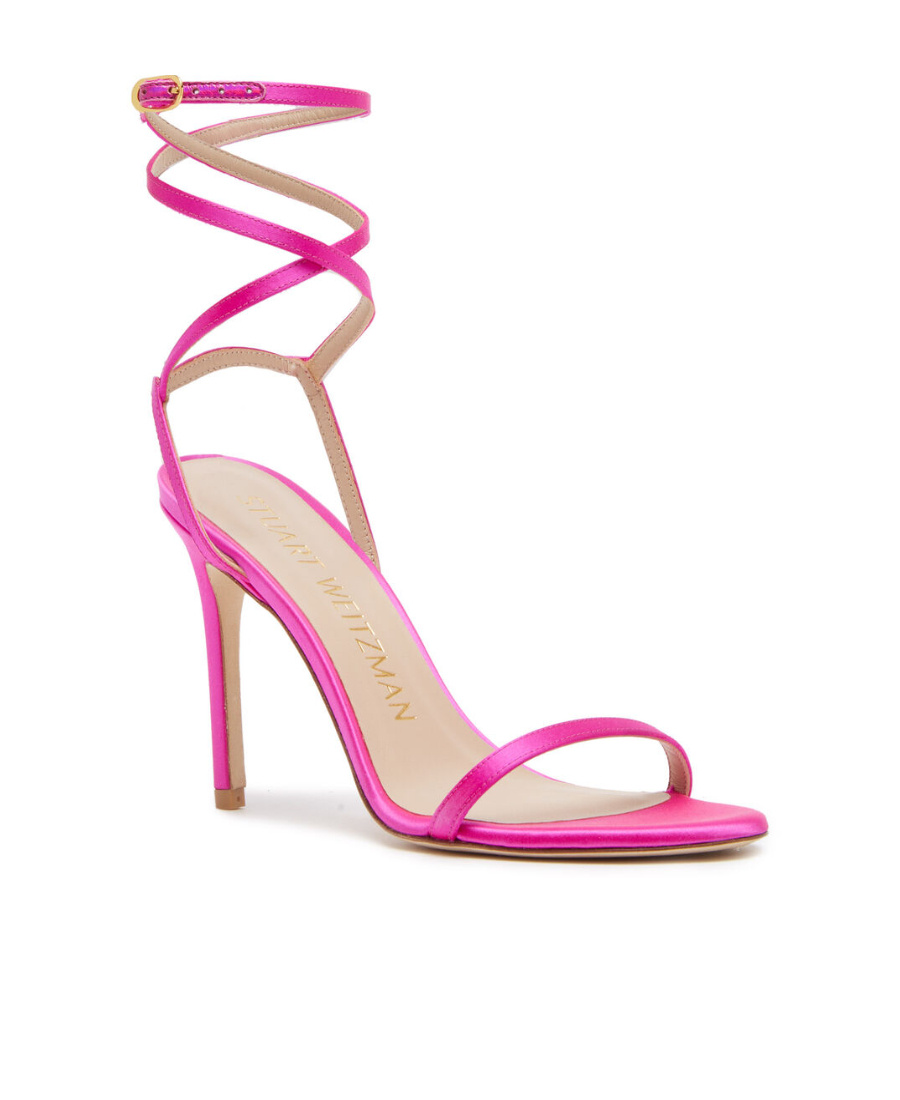 Stuart Weitzman High Heel Sandals With Strappy Ankle Strap In Pink