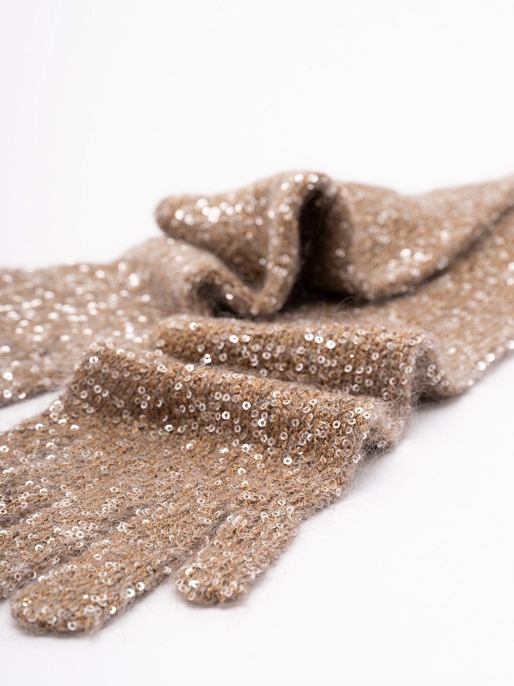 Brunello Cucinelli Ribbed Gloves In Brown