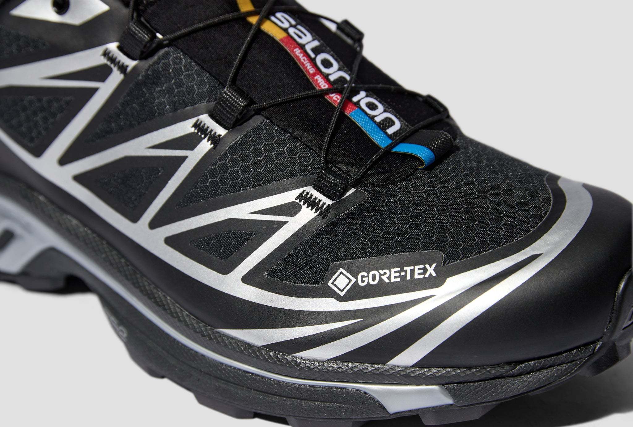 Salomon Performance-driven Xt 6 Gtx Sneakers Featuring Quicklace Technology In Black