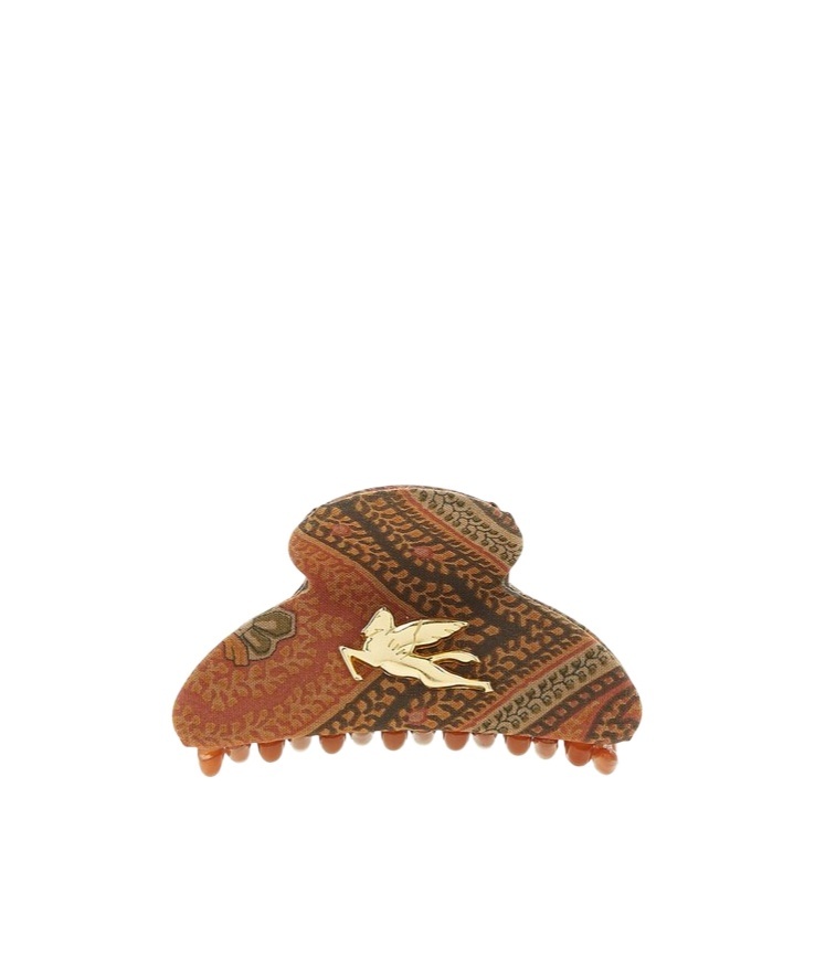 Etro Logo Hair Accessories In Yellow