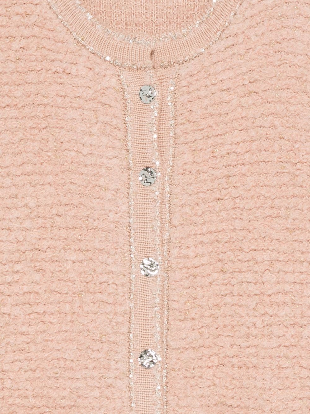 D Exterior Round Neck Long-sleeved Sweater In Pink