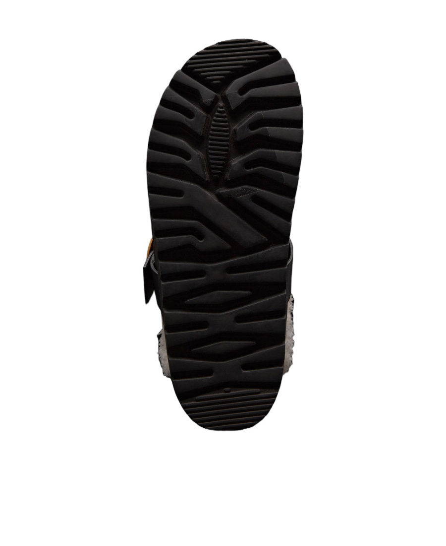 Moncler Bell Mules With Faux Shearling Lining In Black