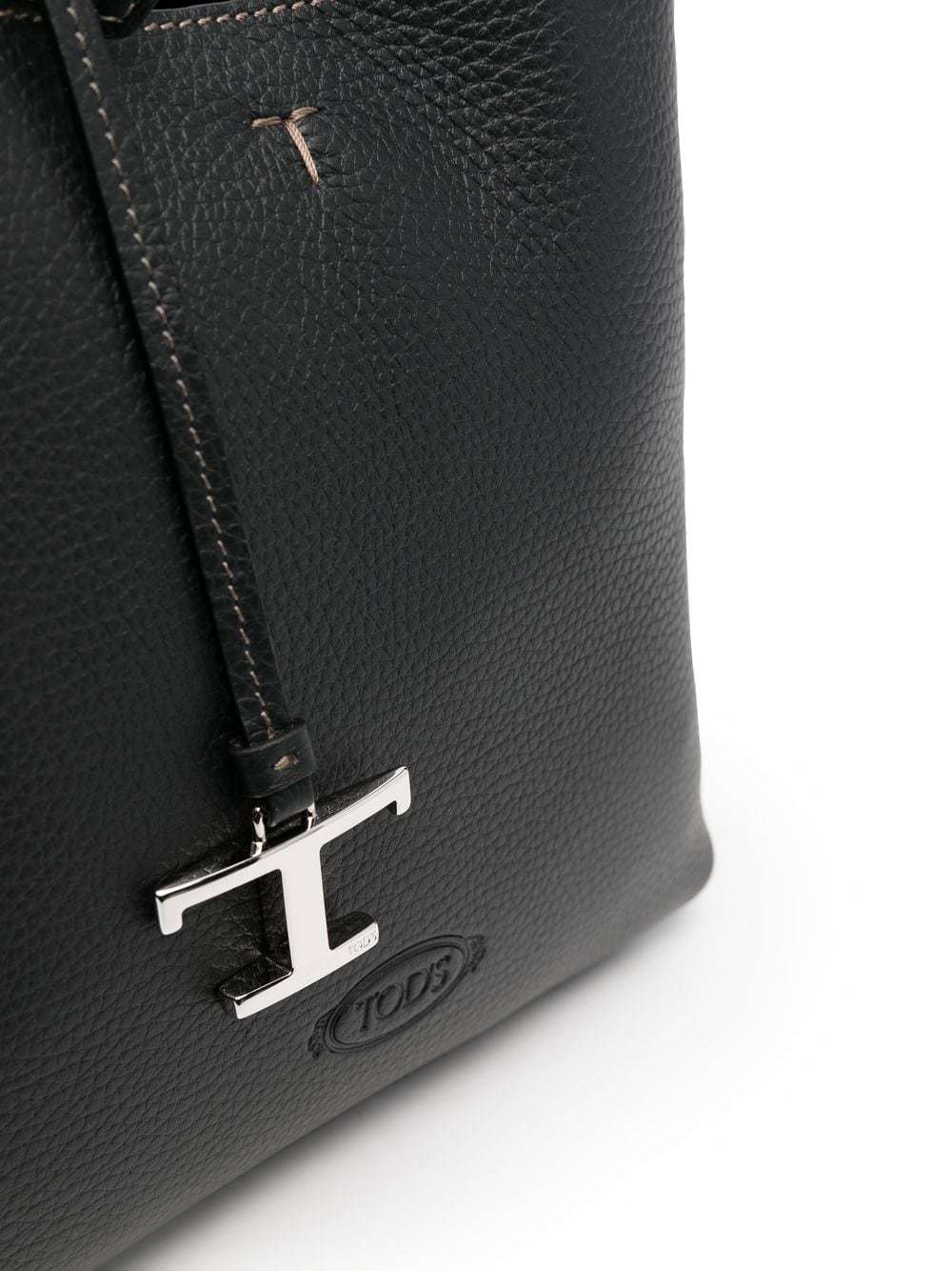 Tod's T Timeless Mini Leather Tote Handbag Handbag In Black