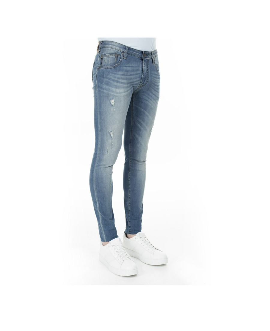 Armani Jeans Logo Jeans In Blue