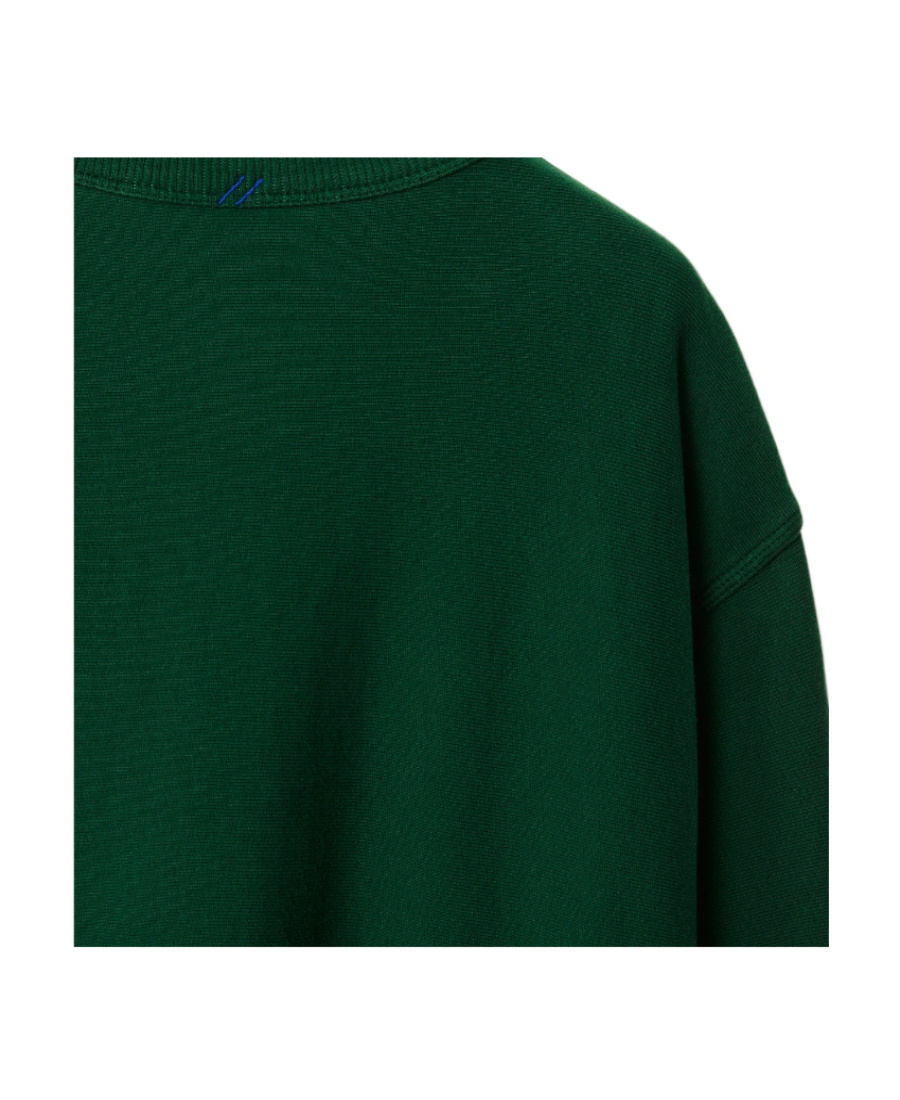 Burberry Ekd Logo-patch Cotton Sweatshirt In Green