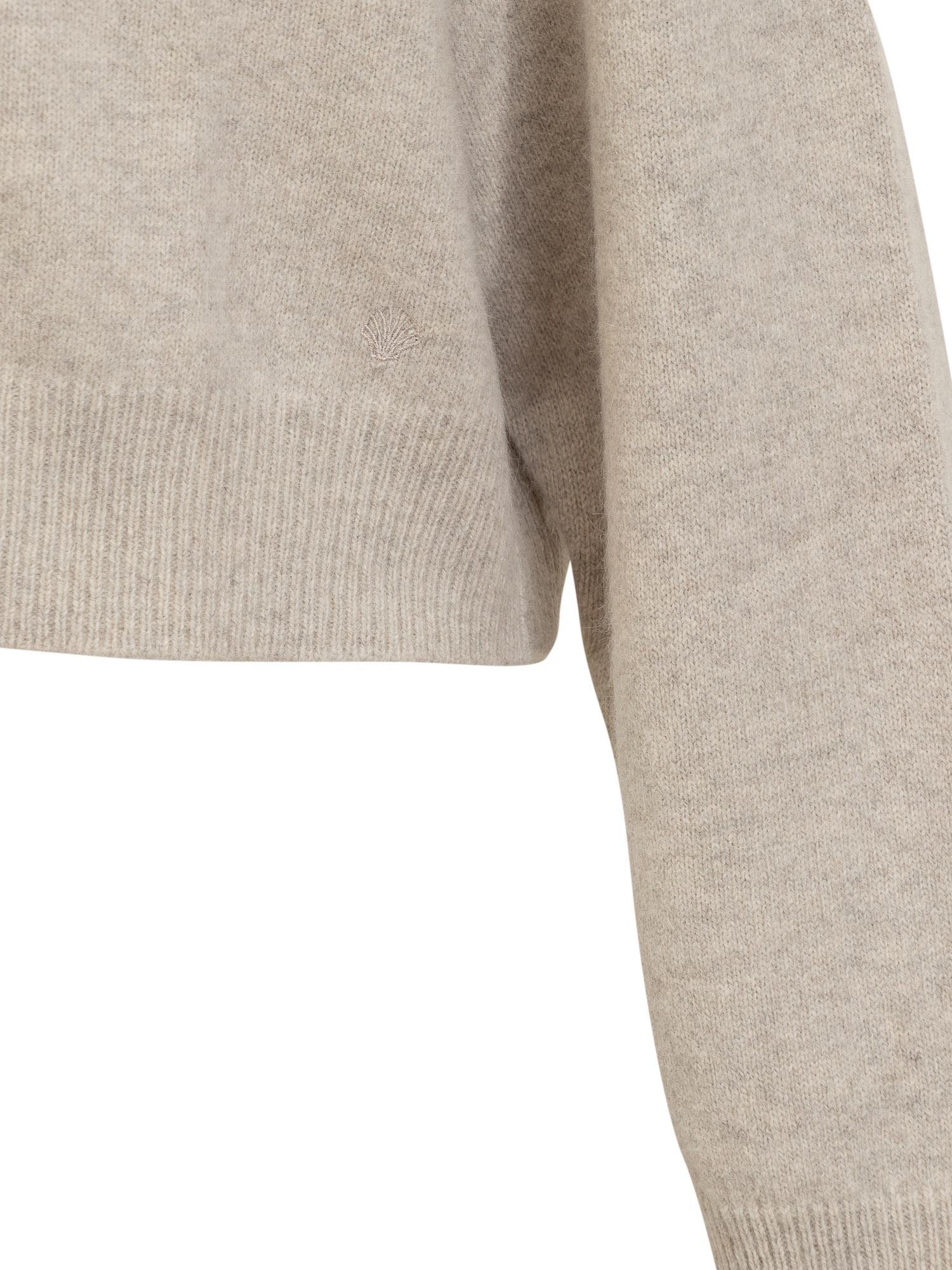 Loulou Studio Lune Boxy Shirt In Virgin Wool In Nude