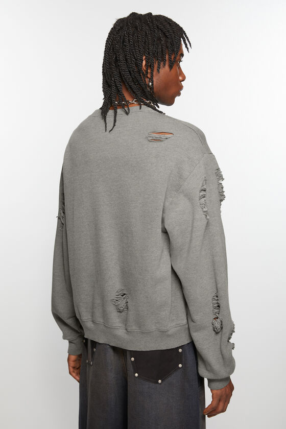 Acne Studios Printed Logo Sweater In Gray