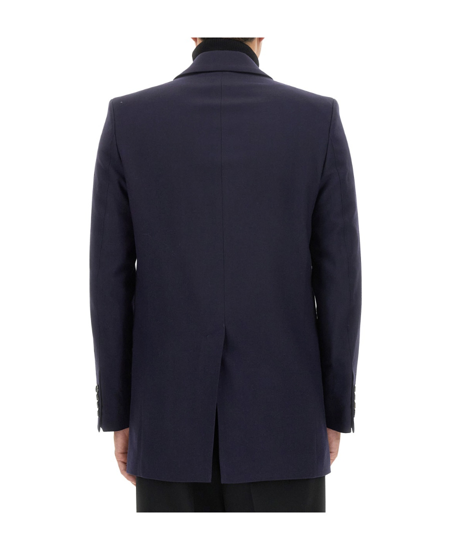Ami Alexandre Mattiussi Ami Paris V-neck Double-breasted Tailored Blazer In Black