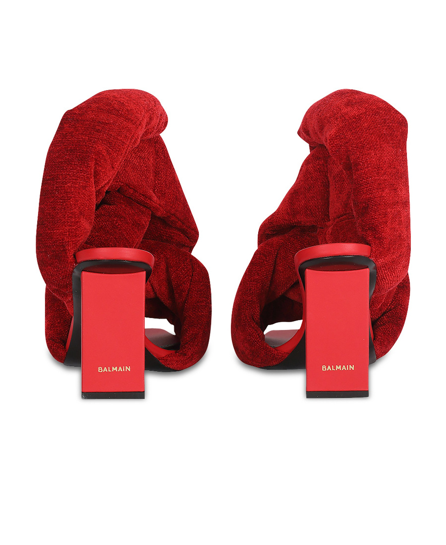 BALMAIN LOGO HIGH-HEELED SANDALS