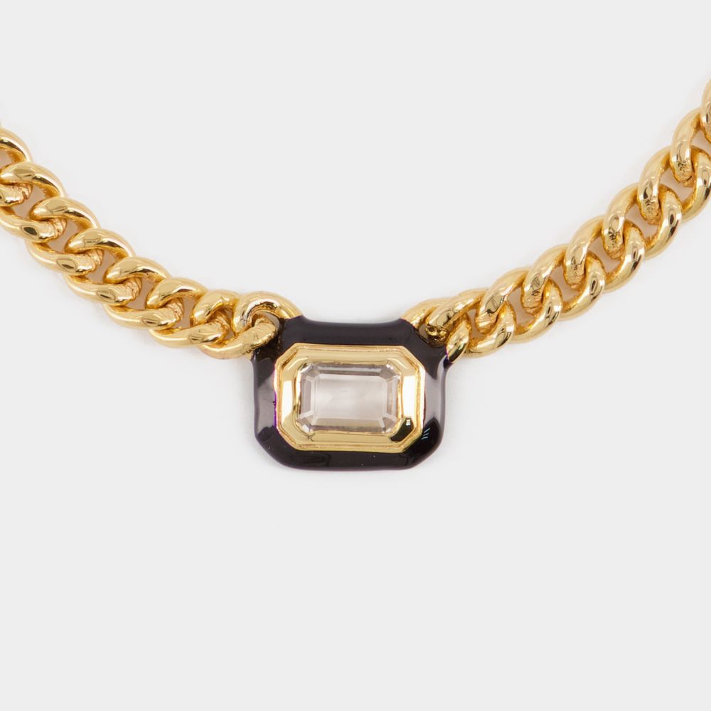 Missoma Enamel And Gemstone Suspension Pendant Chain Necklace In Multicolor