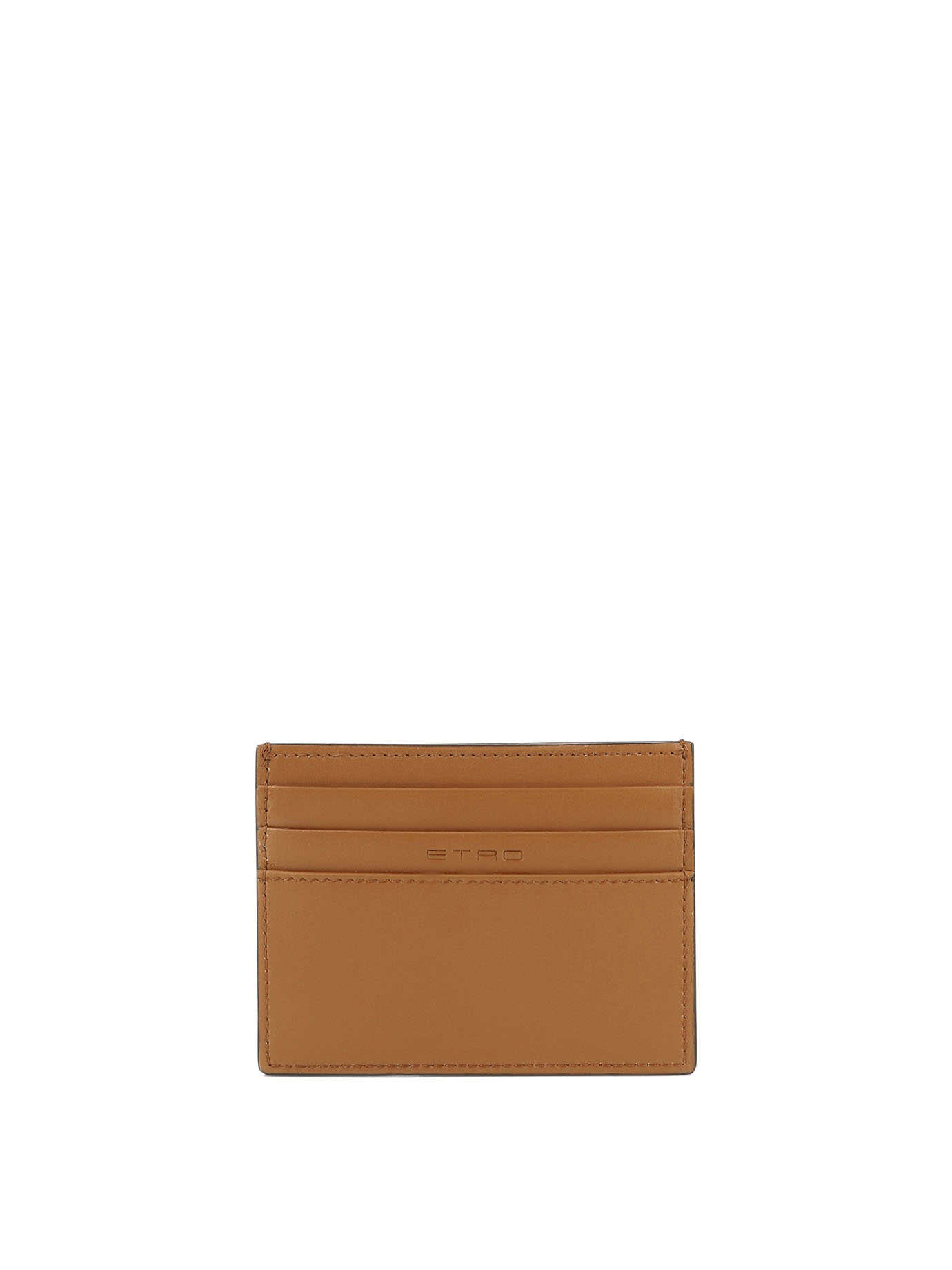 Etro Pegaso-plaque Cardholder In Brown
