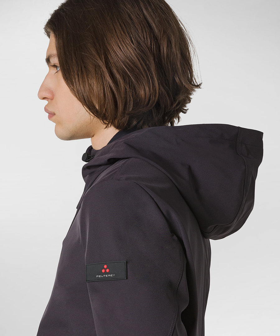 Peuterey Drawstring Zip-up Jacket In Black