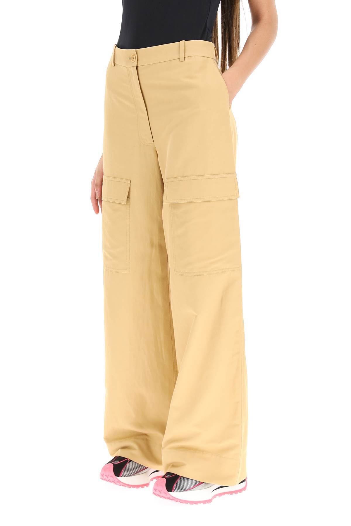 Stella Mccartney Straight-leg Cargo Pants In Nude