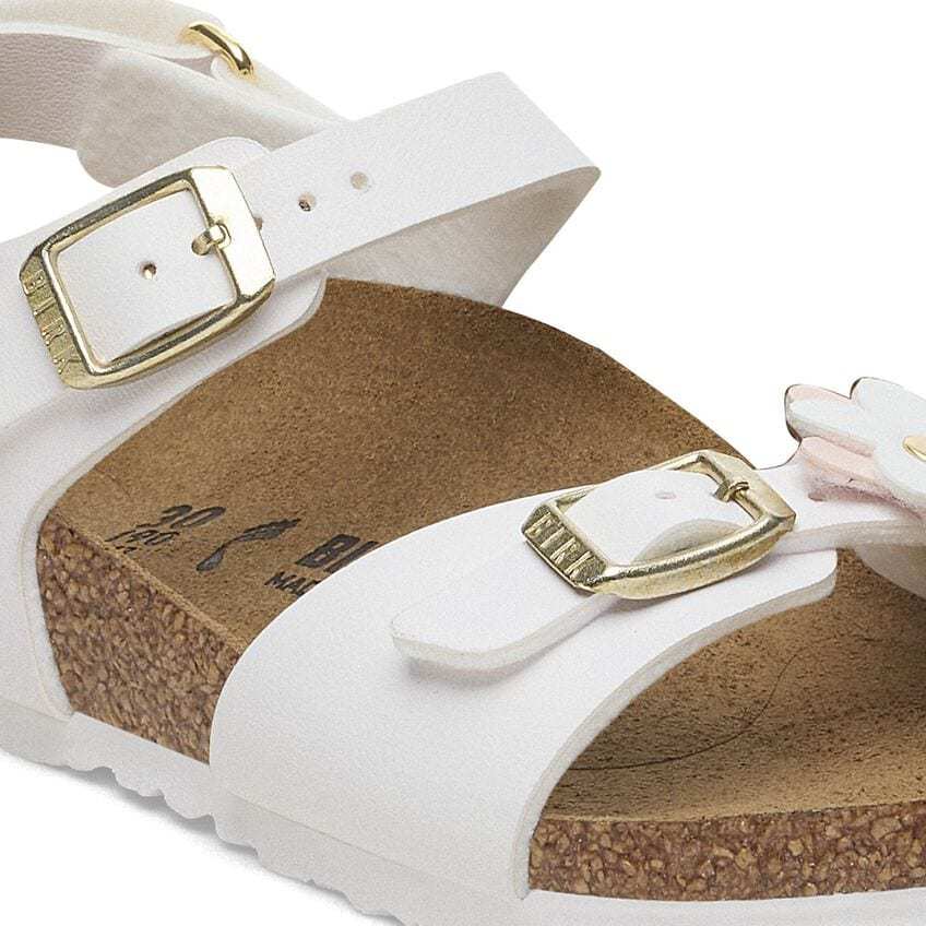 Birkenstock Round Toe Sandals In White