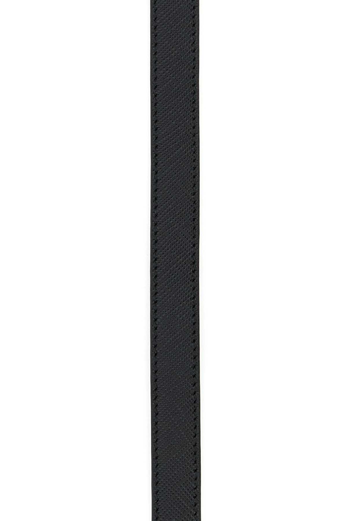 Prada Leather Belt Gold-tone Hardware In Black