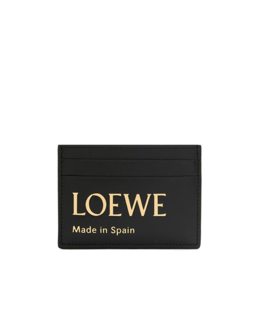 LOEWE EMBOSSED LOEWE PLAIN CARDHOLDER IN SHINY NAPPA CALFSKIN