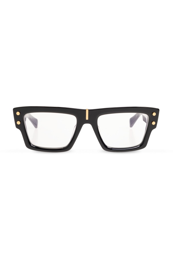 Balmain Majestic Square-framed Glasses In White